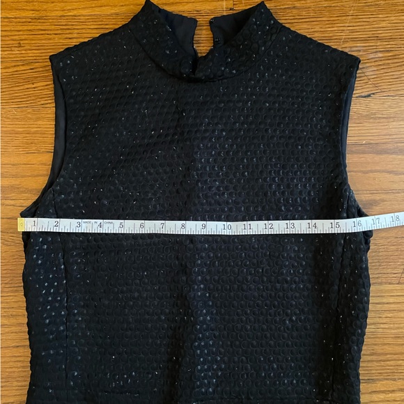 Calvin Klein Collection High-neck Elegant Black Sleeveless Dress - Picture 2 of 9